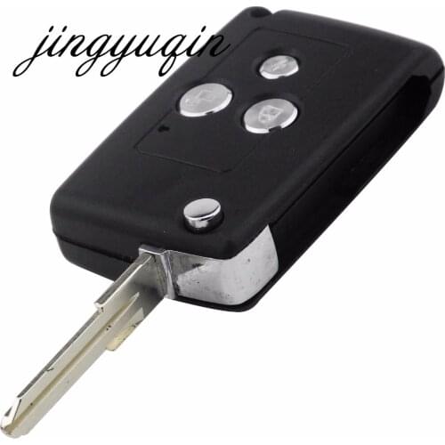 Jingyuqin 10pcs/lot Flip Folding Modified Key Shell For Lada 3 Buttons Replacement Car Blank Remote Case Keychain Fob