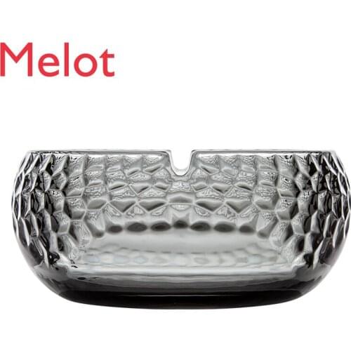 Creative Crystal Glass Ashtray Hammer Pattern Nordic Cool Office Living Room Home Decoration Handmade Lucky Crafts cute ashtray