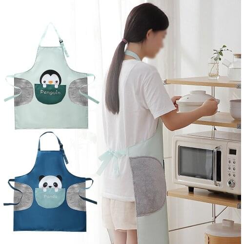 Apron Kitchen Cooking And Washing Dishes Anti Oil Big Pocket Housework Apron Household Cleaning Tools Kitchen Cooking Apron