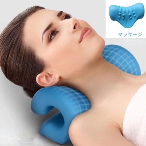 Cervical Neck Traction Support Massage Pillow Gravity Pillow Pain Relief Back Stretching Relax Neck Correct Massager