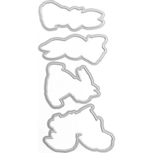 Metal Cutting Dies Cute Rabbit Stencils Stencils Scrapbooking Tool Embossing Template for DIY Scrapbook Album Making
