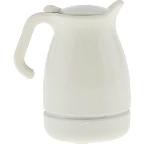 Dolls House Miniature 1:12 Scale Old Fashioned Kitchen Accessory Metal Kettle - Beige