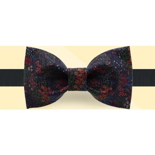 Free Shipping New Male mens fashion casual 2018 Original design fashion print bow tie knot dress groom tie bow red beans