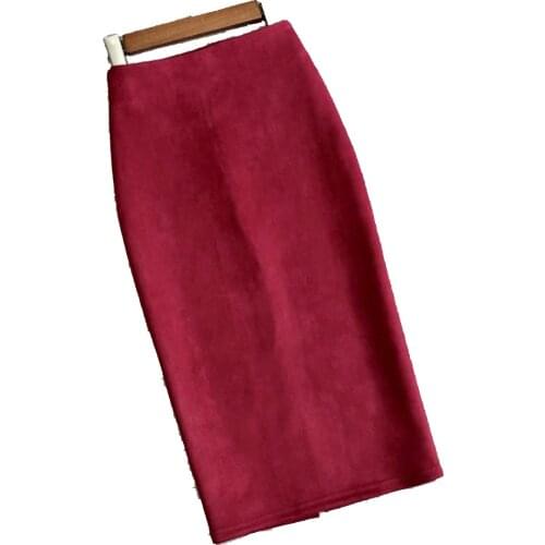 NUFASLOS Suede Pencil Skirts