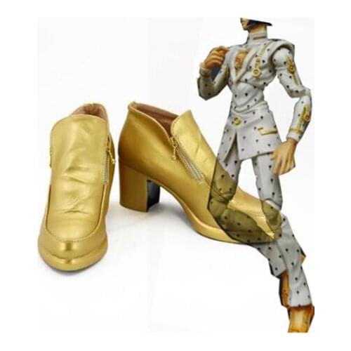 JoJos Bizarre Adventure Bruno Bucciarati Cosplay Boots Shoes Golden Men Costume Customized Accessories Halloween Party Shoes