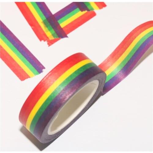 Wholesale 20pcs Rainbow Masking Tape Colorful Washi Tape Stickers Decorative Adhesive Tape for DIY Diary Stickers Scrapbooking
