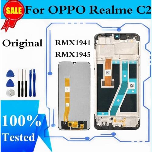 Original LCD For OPPO Realme C2 LCD Display Touch Panel Screen Digiziter Assembly For OPPO RMX1941 RMX1945 Display replacement