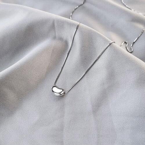 New Elegant Simple 925 Sterling Silver Pendants Necklaces for Women Party Wedding Jewelry Clavicle Chokers Necklace Female Gift