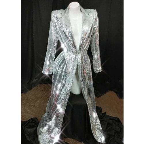 Sequined jacket DJ female singer costume host performance costume dance costume costume windbreaker 2019 new fashion clothing