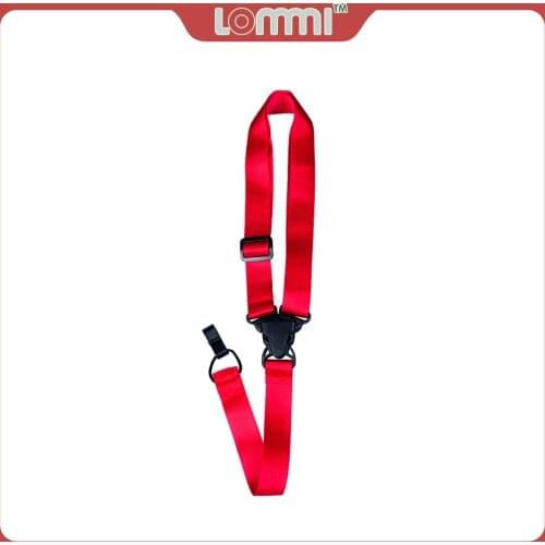 LOMMI Adjustable Guitar Strap Classical Ukulele Strap Nylon Red 45cm To 90cm Snap-on Ukelele Strap Guitar Part Accessories