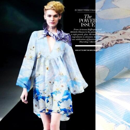 PRINT SILK ORGANZA SATIN FABRIC 140cm width 12momme 100% Natural Pure Silk Party Dress Fabric Sewing Material