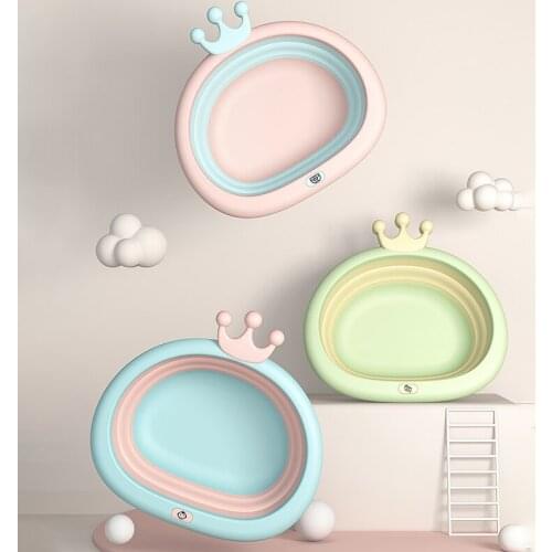 Newborn Baby Foldable Bath Tub Baby Shower Tubs Bath Body Washing Portable Folding Kids Eco-Friendly Baby Washing Face Basin