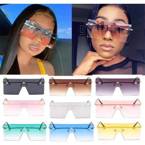 Sunglasses For Women Bulk Vendors Wholesale Oversized Shades Glasses Large Gradient Lens Big Frame Square Sunglasses Ladies Men