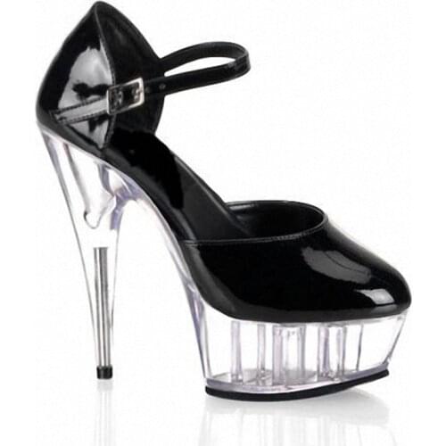 Transparent spareribs are ultra high with brides wedding shoes, baotou bag and sexy model runway Dance Shoes