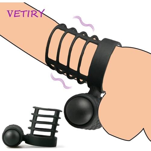 VETIRY Vibrator Penis Ring Sex Toys for Men Erection G-spot Massage Cock Ring Penis Enlargement Delay Ejaculation Adult Products