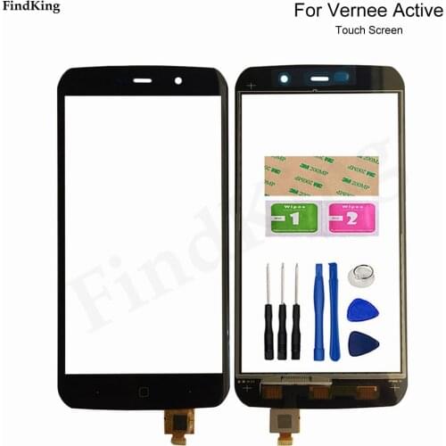 High Quality Touch Screen For Vernee Active Touch Screen Digitizer Panel Sensor Front Glass Replacement Parts Tools Wipes