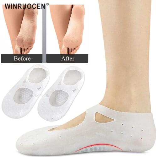 WINRUOCEN Arch Support Gel Sock Silicone Foot Care Tool Protector Pain Plantar Fasciitis Orthopedic Heel Feet Care Insoles