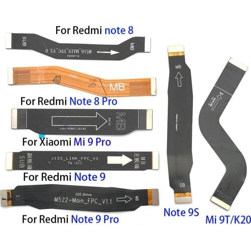 10Pcs/Lots Main Flex Cable For Xiaomi Redmi Note 9S 8 9 Pro K20 / Mi 9T / Mi 9 Pro Connect Mainboard To LCD Screen Ribbon