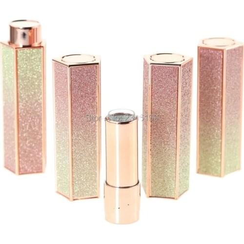 12.1mm Empty Colorful Lipstick Tube DIY Lip Tube Cosmetic Container Five Sides Lip Balm Tubes Lipstick Packaging Bottle 20pcs