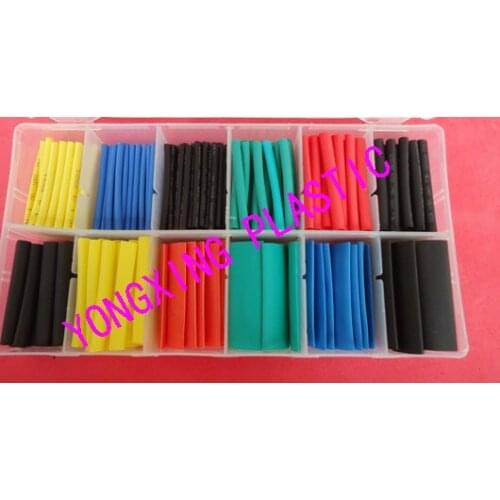 280pcs/box heat shrink tubing kits 1.0/2.0/3.0/4.0/5.0/6.0/8.0/10.0mm insulation wire and cable shrink ration 2:1