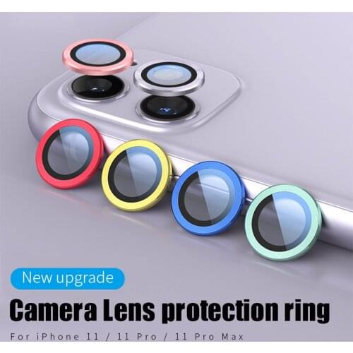 2in1 Metal Back Camera Lens for iPhone 11 Pro max Screen Protector Tempered Glass for iPhone 11 Pro Rear Lens Protect Ring Cover