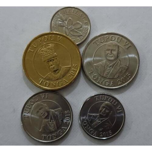 5 PCS tonga ,100% Real Genuine Comemorative Coin,Original Collection
