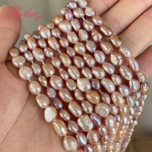 8-9,9-10mm Purple Irregular Freshwater Pearl Beads Loose Natural Stone Beads For Women DIY Jewelry Making Necklace Bracelet 15"