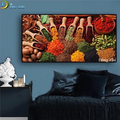 Full Drill 5D Diamond Painting Various Condiments Picture Diy Embroidery Mosaic Cross Stitch Kit Handmade Home Art Decoration