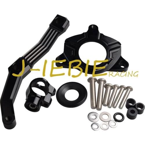 CNC Steering Damper Stabilizer Bracket Mounting For Kawasaki Z1000 2010-2013 2011 2012 Black