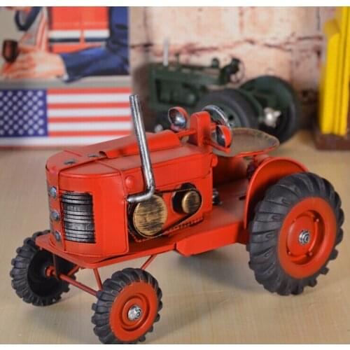 D tin automobile tractor model Home Furnishing creative home decoration decoration room retro furnishings toys