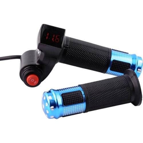 Twist Throttle Grips Handlebar 3 Speed Switch With LED Display Screen Handle For Electric Bike Half Twist Throttle