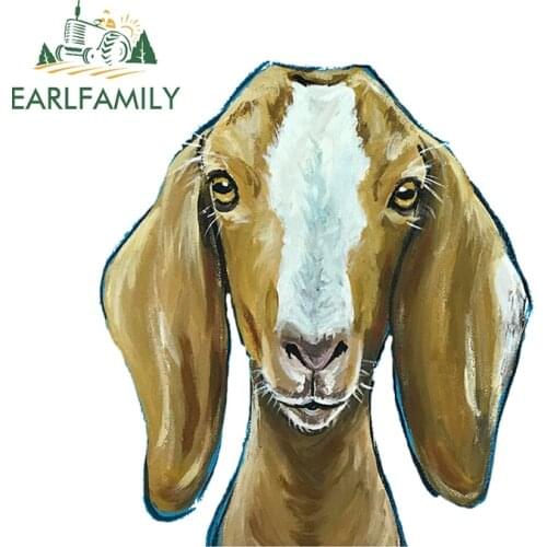 EARLFAMILY 13cm x 11.2cm for Goat Fine Decal Waterproof Motorcycle Helmet Camper Snowboard JDM Accessories Laptop Car Stickers