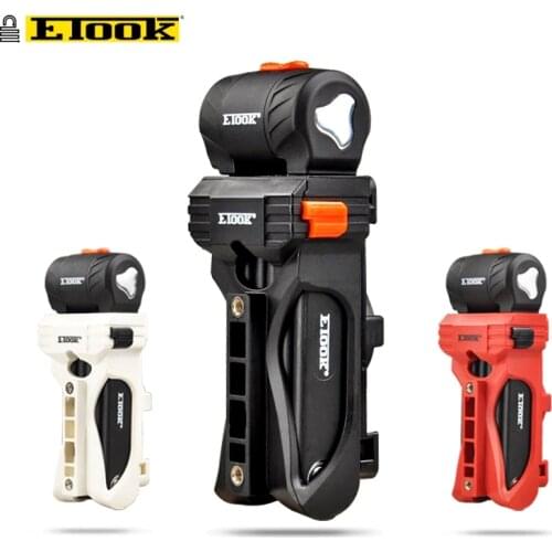 Etook Folding lock Mountain Bike Bicycle E-bike Lock Bicycle Accessories Patent Lock bracket design Bottle cage can be installed