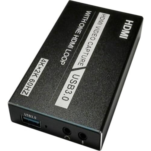 USB3.0 Video Capture Card 4K60HZ Game Live Video Storage Support HDMI Loop Out Capture Game Live Broadcast Dedicated
