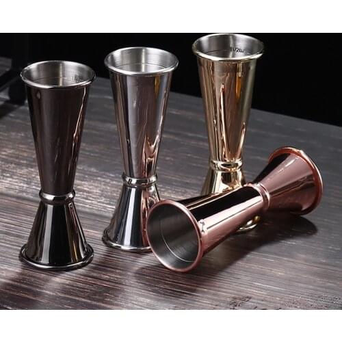 Cocktail Bar Jigger Design Japanese Stainless Steel Wine Pourer Bar Accessories Home Bars Double Measuring Cup Wine Accessories