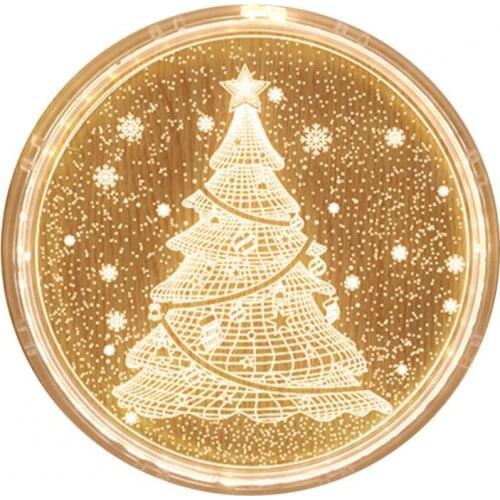 60% Hot Sale Decoration Lamp Battery Operated Cartoon Print Window Decor Holiday Light Christmas Lamp for Wall Christmas Supplie