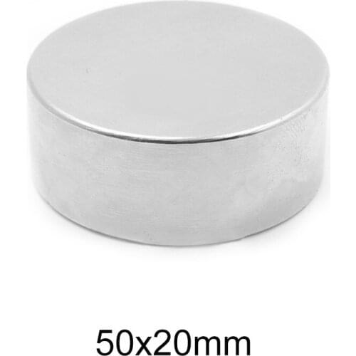 1PC 50x20 MM Thick Round Powerful magnets 50mm X 20mm Big Neodymium Magnet Disc 50x20mm N35 Permanent Magnet Strong 50*20 MM