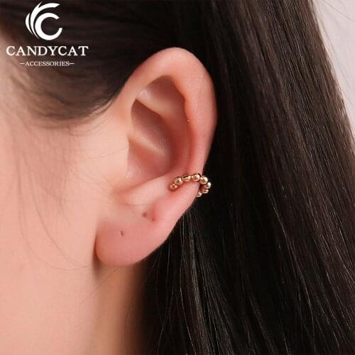 Metal Beads U-shaped Earrings Womens No Ear Clip Ear Clip Clip Earrings Fake Earrings Wedding Jewelry