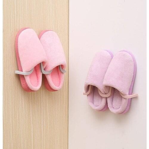 Multicolor Space-saving Bathroom Slippers Rack Holder Wall Mounted Shoe Organizer Rack Shoes Hanger Household Racks Shelf