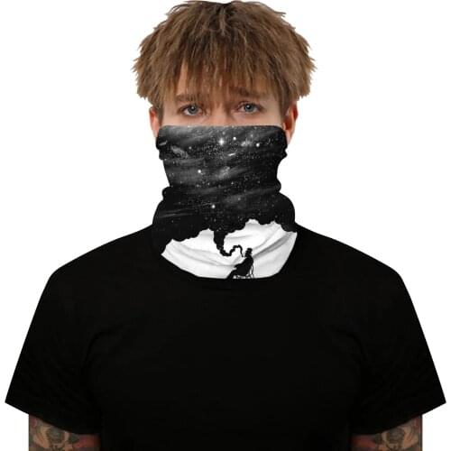 Multiway Outdoor Bandana Men Women 3D Starry Sky Printing Climbing Hiking Cycling Fishing Windproof UV Protection Halloween Mask