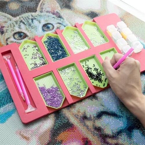 Multi-function Diamond Painting Tray Holder Drill Pen Diamond Box Organizer DIY Craft