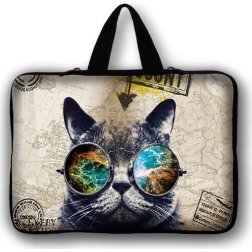 Fashion Cat Soft Sleeve Laptop Bag For Macbook Air Pro Retina 11 12 13 14 15 Notebook PC Tablet Case Cover for HP Dell Mac book