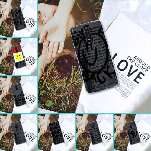 Quote Smile Fashion Cartoon Phone Case For OnePlus 3 3T 5 5T 6 6T 7 7 Pro Back Cover For One Plus 3 3T 5 5T 6 6T 7 7 Pro Case