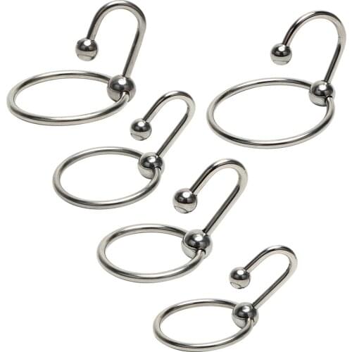Male Chastity Device Penis Rings Urethral Dilator with Head Ring Catheter Sound Beads Penis Plug Stainless Steel