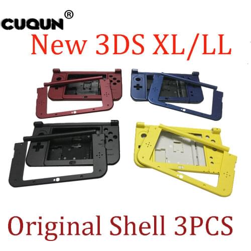 Original Top & Bottom Middle Frame & Battery Cases For NEW 3DS XL Console