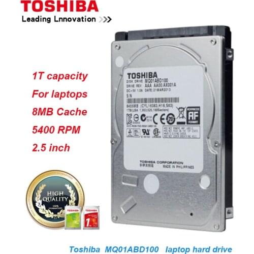 Original Toshiba 1TB Laptop Hard Drive Disk MQ01ABD100 SATA/300 5400RPM 8MB Cache 2.5" Internal Hard Drive for notebook PC