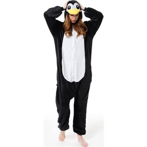 Long Sleeve Pajamas Set Kids Teenagers Penguin Onesies Children Pyjamas Boys Girls Flannel Pijamas Set Animal Sleepwear