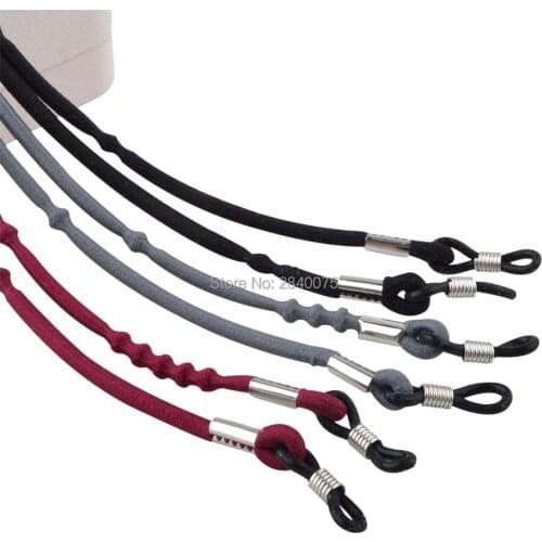 Retail Elastic eyeglass Cord sunglasses neck string eyewear lanyard holder black red grey colour
