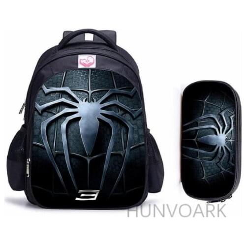 16inch Superhero SpiderMan Backpack for Teenage Girls Boys Book Travel Bag Children School Backpacks Pencil Bag Sets