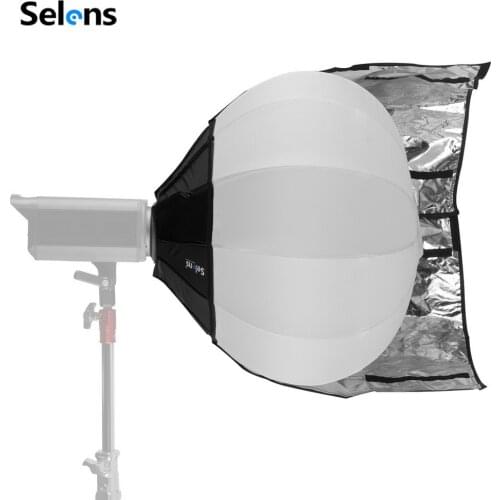 Selens 50/65/80cm Collapsible Sphere Softbox Paper Lantern Ball Shape Globe Diffuser w/ Bowens Mount for Studio Flash Strobe